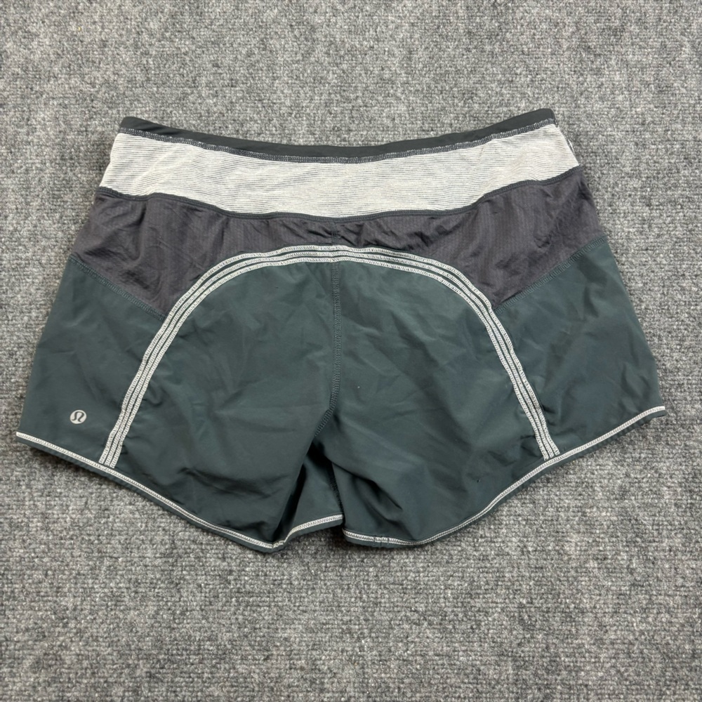 LULULEMON Women’s Run: The Fastest Short Coal/Heathered Coal Wee Stripe size: 8 - Picture 2 of 10